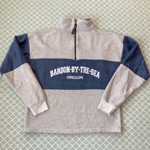 Vintage Bandon-By-The-Sea Oregon Quarter Zip Sweatshirt Unisex